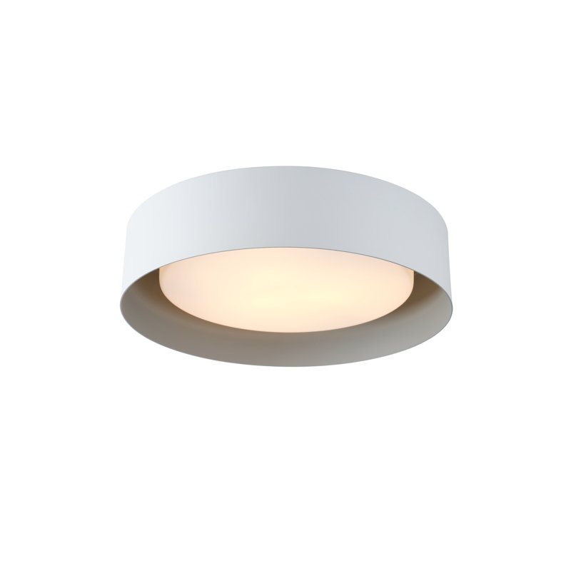 Plafonnier encastré à 3 lumières 15,75 po Redas, Blanc et gris
