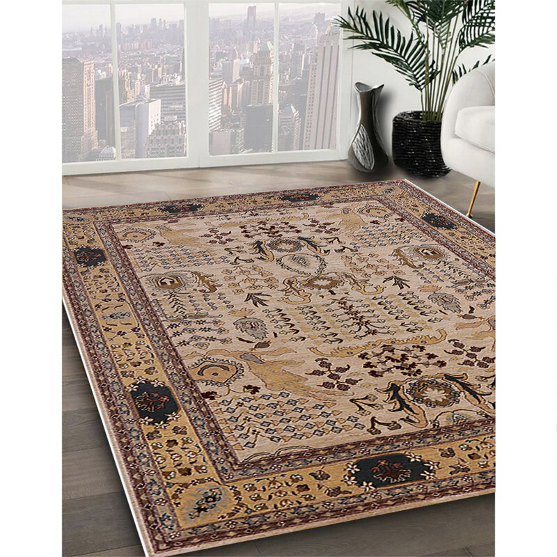 Tapis oriental brun / noir Grapeland, Rectangle 7 pi x 9 pi