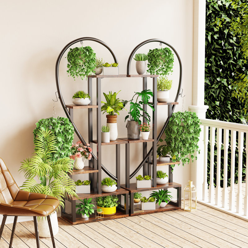 Support pour plante - ensemble de 2, H 64,9 po x l 40,8 po x P 11 po, Sans lumières