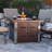 Social Square Steel Propane Smokeless Fire Pit Table with Hidden Fuel Tank