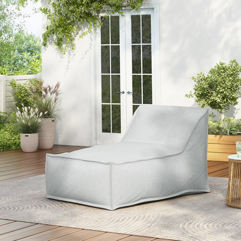 Fauteuil à billes d'extérieur, gris clair, Gris