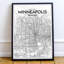 Minneapolis City Map - No Frame Print-1968526698
