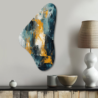 Clementis - Abstract Collages Boomerang Shape Asymmetric Metal Wall Art