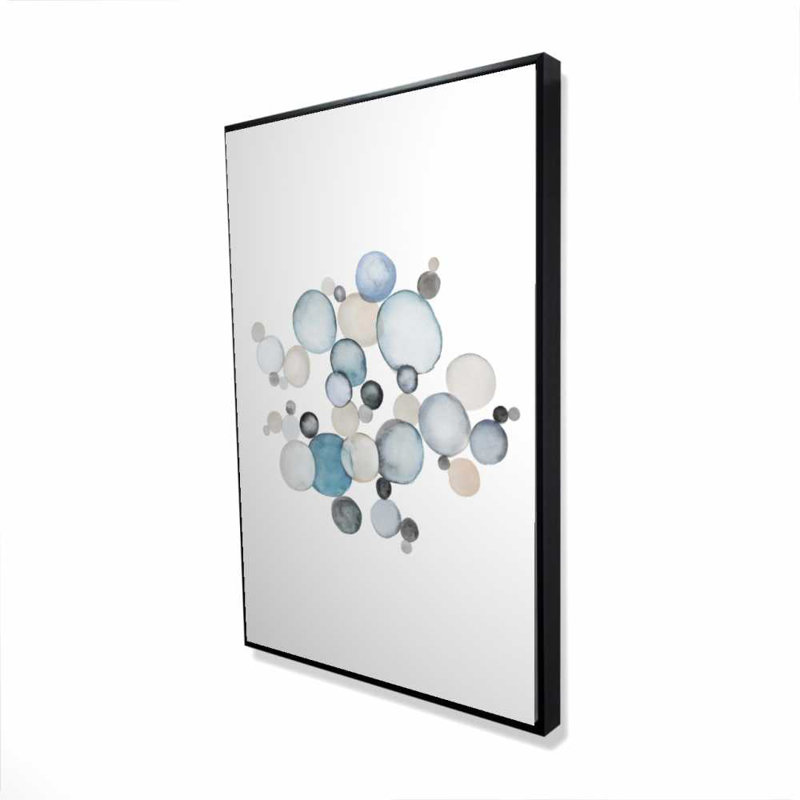 «Round Pebbles - Minimalist Abstract», art sur toile encadrée