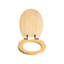 Toilet Seat CUAREIM Bamboo Wood Light Brown