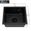 Évier de bar en granite avec grille d'évier et crépine Lqsqua L 17,5 po x l 15,5 po-128838142