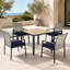 Ensemble de salle à manger d'extérieur 5 pièces avec table en bois d'acacia et trou pour parasol-850126874