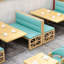Banc de salle à manger élégant et simple pour deux