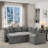 L-shaped Sectional Sofa With Hidden Storage Compartment-542607967