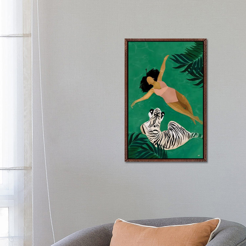 Drift by Bria Nicole - Print on Canvas, 66.04 cm H x 45.72 cm W, Classic Brown Wood Framed Canvas