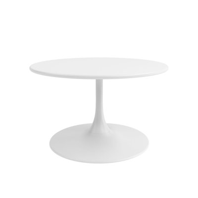 Jabarie 31" Round Steel Coffee Table with Pedestal Base for Indoors or Outdoors by George Oliver