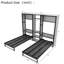 Lits simples escamotables 2 en 1 avec armoire, tablettes et prises de courant USB 2 en 1-1200947954
