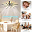 Ventilateur de plafond à intensité variable réversible à DEL 28 po à 6 vitesses avec lumière et télécommande-633069186-633069197