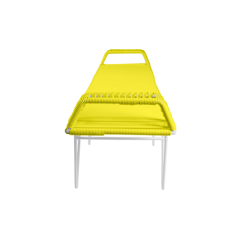 Banc d'intérieur / extérieur fait à la main Pelerin, Jaune, Blanc