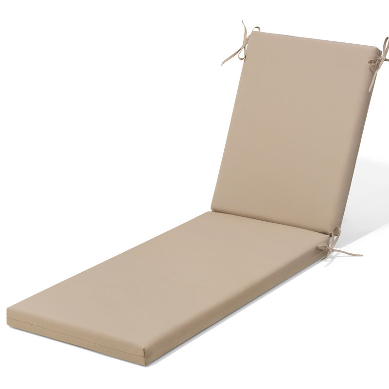 23‘’ in W X 80‘’ in D X 2.75‘’ in H Outdoor Chaise Lounge Cushion Set, Beige