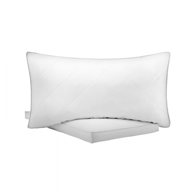 Oreillers pour le lit pour dormir, oreillers pour hôtels de qualité très grand avec rembourrage original en duvet synthétique, soutien et duveteux, literie pour le dos, le ventre et les côtés, blanc