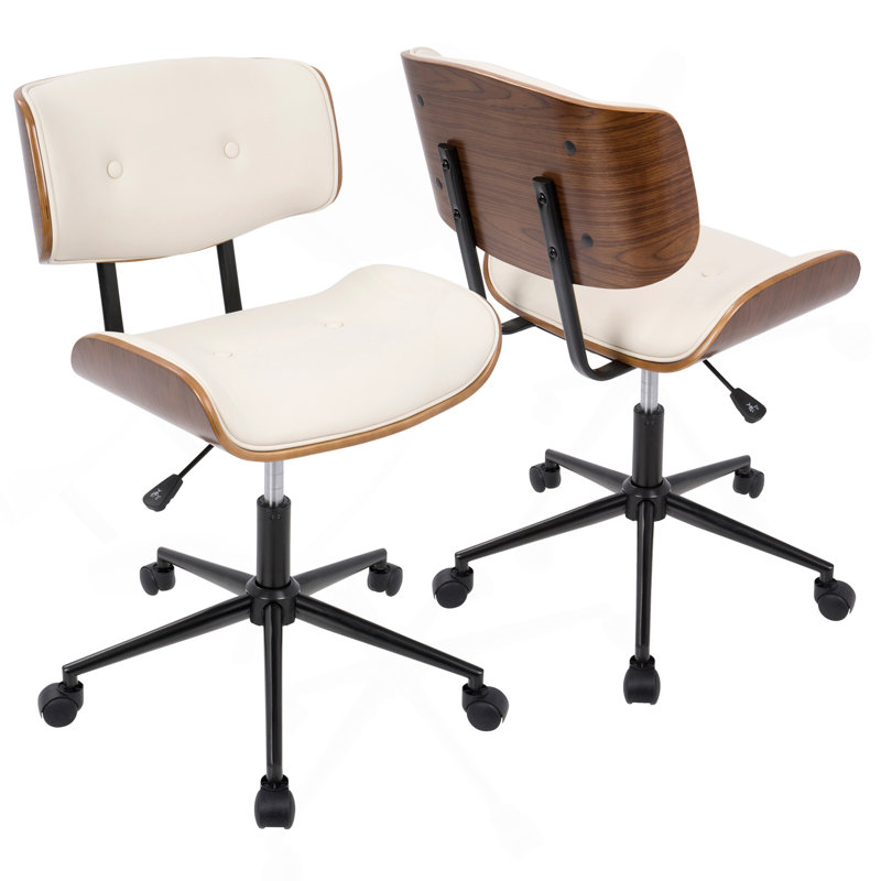 Chaise de bureau Lombardi, Crème
