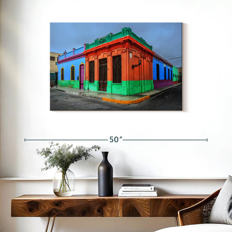 Lilie Callao Colourful Houses, 24" H x 36" W