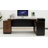 78-Inch L-Shaped Executive Desk Large Office Desk With Power Outlet, Drawer Lateral File Cabinet, Modern Computer Table With Open Shelf And Storage Cabinet For Home Office Study, Brown Black-395151208