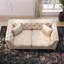 Canapé Chesterfield 2 places en similicuir de 157 cm (61,8 po) avec garniture métallique-700009324