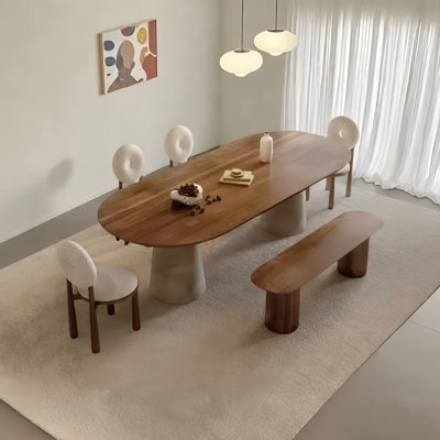 Nordic style oval dining table