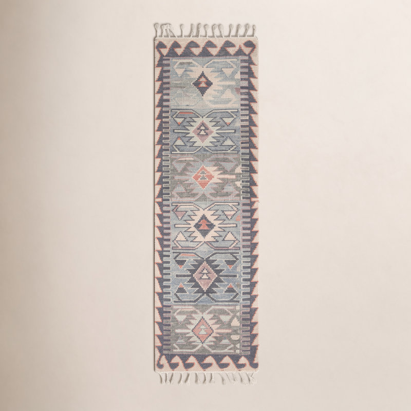 Nomad Wool Southwestern Area Rug, Runner 2'3" x 8'