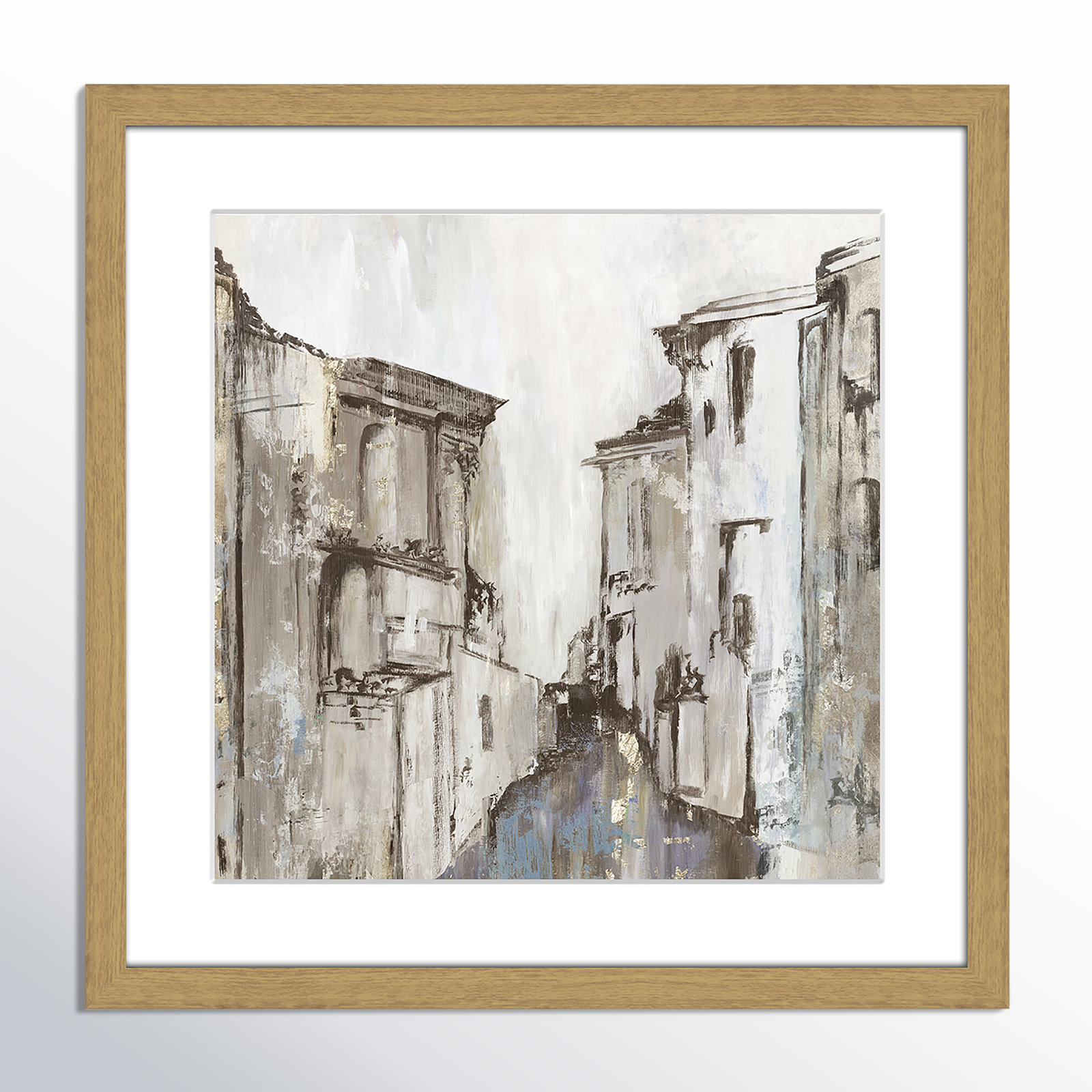 Daniella "Gothika" Painting by Allison Pearce, 17" H x 17" W, Natural Wood Grain