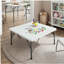 Table pliante carrée de 34 po Techni Home, table pliable réglable en hauteur avec poignée facile à transporter