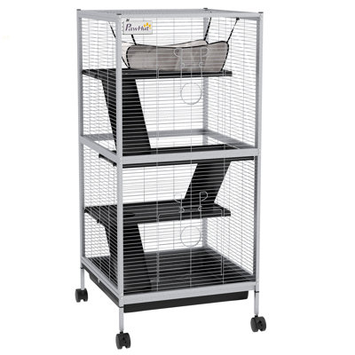 Cage à roulettes pour petits animaux Pawhut