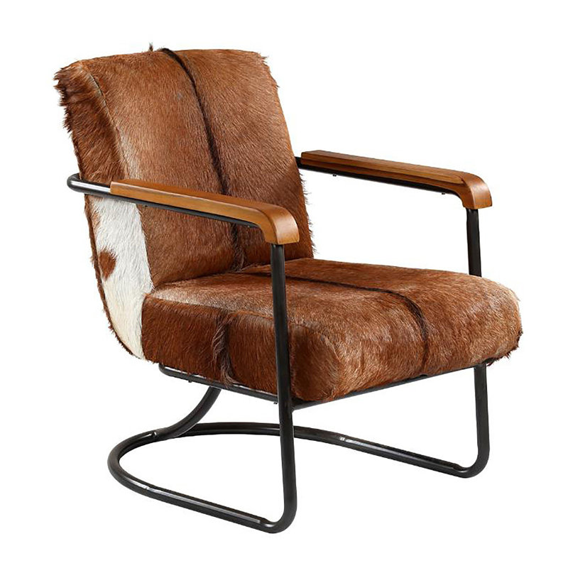 Vistan Cow Hide Upholstered Occasional Chair
