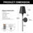 24.6’‘ Rechargeable Tradictional Armed Wall Sconce Dimmable With Iron Shade