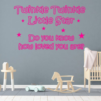 Décalcomanie murale « twinkle twinkle little star are you you you you you you you are you » Huntsberry