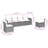 Vidaxl Garden Sofa Set Black, Cream White