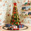 Pop-up sapin de Noël illuminé, décor des Fêtes avec des lumières blanches chaudes-453195558