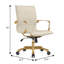 Chaise de bureau en cuir Sorrells-1793720209