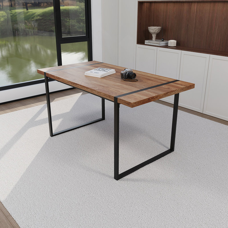 1 Piece Rectangular Dining Table Without Chair, Brown