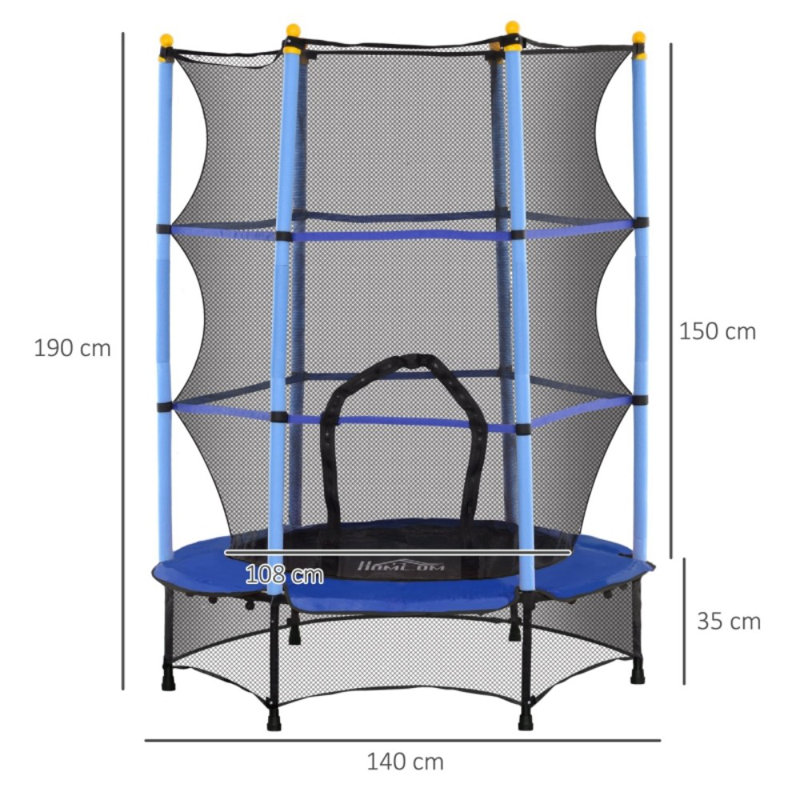 EvoNet 140cm Round with Safety Enclosure Kid / Toddler Trampoline