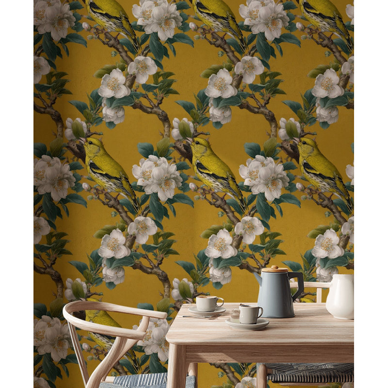 Murale rétro avec motif floral traditionnel
