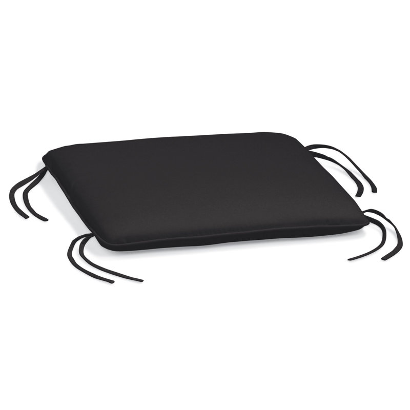 Repose-pieds d'extérieur avec coussin Mandeville, Noir onyx