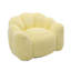 Fauteuil à billes jaune en fausse fourrure