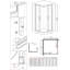 Saracen Sliding Door Slate Effect Square Shower Enclosure with Tray  1900 x 900 mm-157527870-157527871