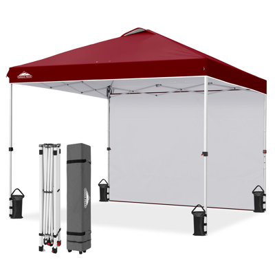 10x10 Pop-up Canopy Tent with 1 Detachable sidewall, Instant Outdoor Folding Shelter