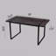 Ensemble de salle à manger 5 pièces de style industriel de style campagnard: table rectangulaire noire en MDF de 55 po et 4 chaises sans accoudoirs en polyuréthane, pieds en métal noir-10726384