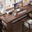 Nut-brown L-Shaped Solid Wood writing desk, Office desk-118396782-131445820