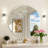 Annabellee Frameless Round Beveled Wall Mirror Decorative Wall Hanging Mirror Silver Vanity Mirror-158826839