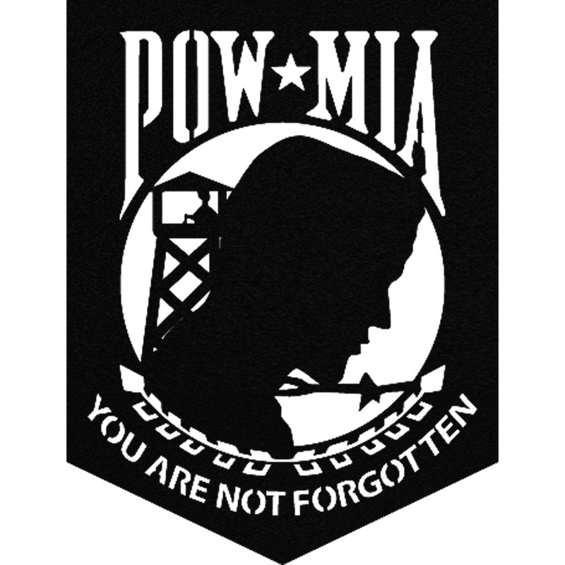 POW MIA Flag Wall Décor, 24" H x 19" W x 0.06" D
