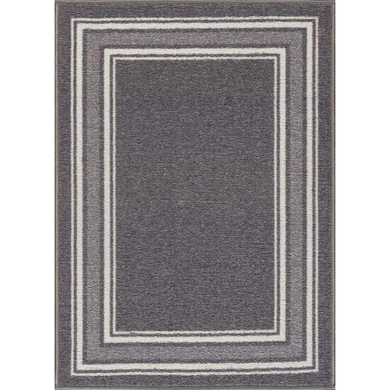 Tapis gris Quinter, Rectangle 2 pi x 2 pi 11 po