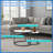 Modern Nesting Coffee Tables Set – Space-Saving Round Design with Marble Pattern & Black Metal Frame-1604891037