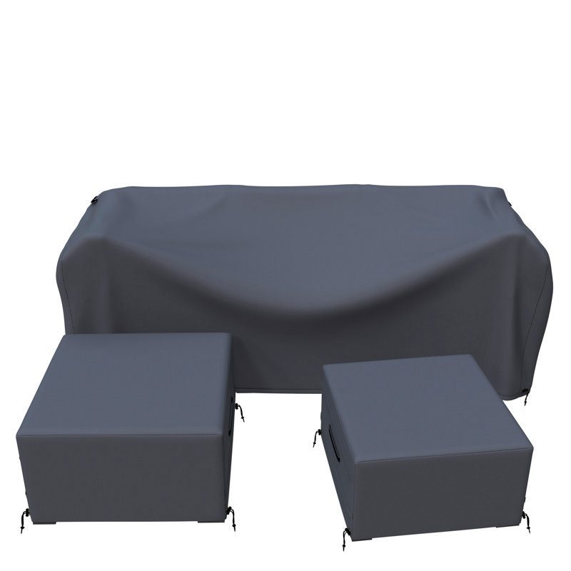 Huang Wicker Rattan Outdoor Patio Conversation Set Cover