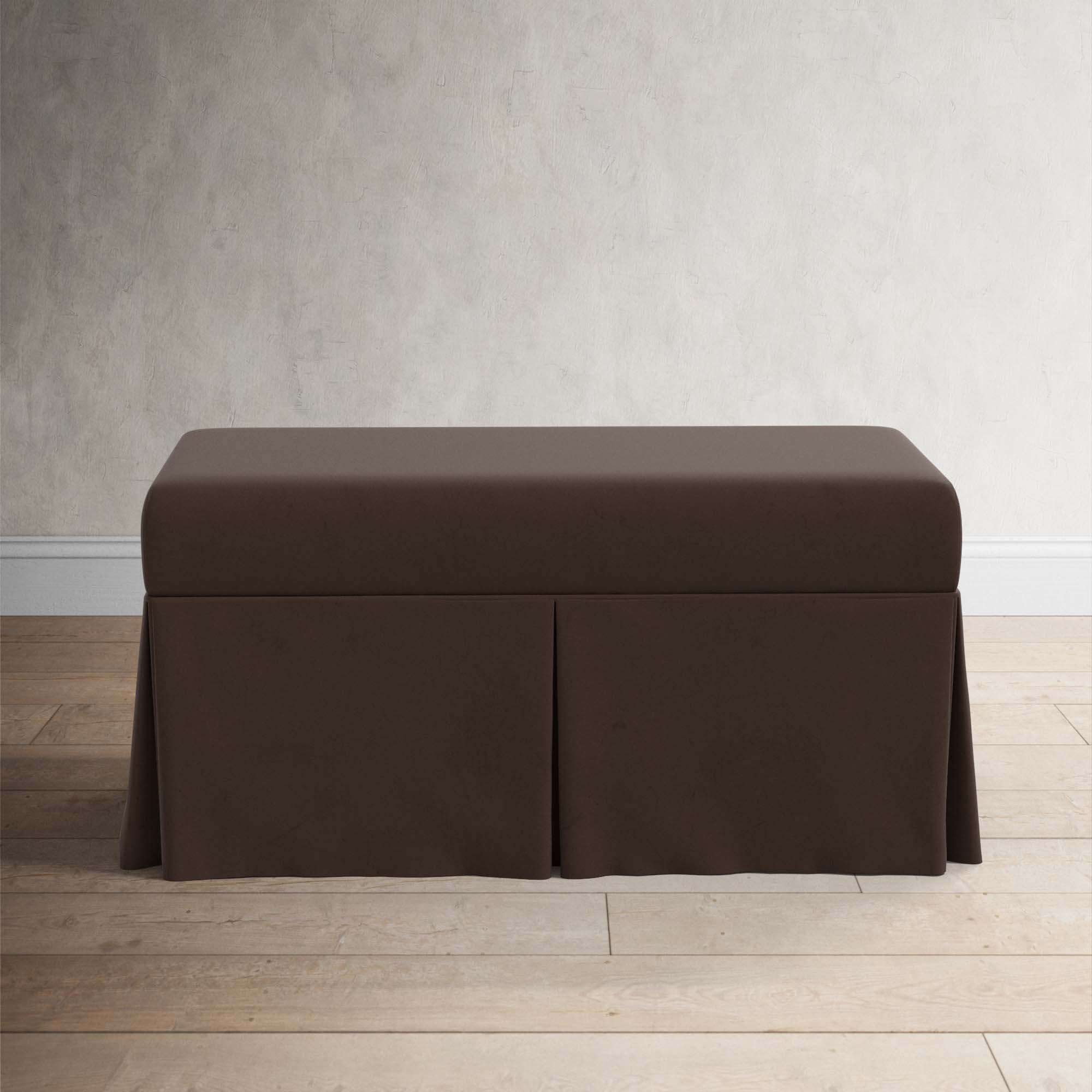 Wyatt Storage Bench, Classic Chocolate Velvet
